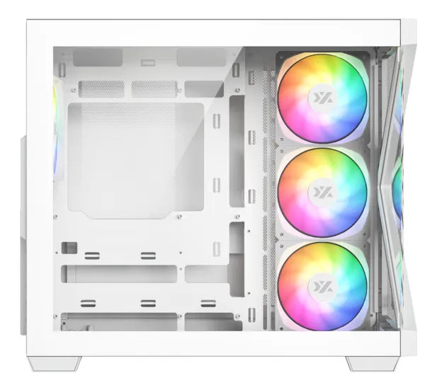 Chasis Gamer Xyz Qubex White | Argb | Atx | 4 Fans | Type C Blanco