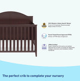 Cuna Convertible 5 En 1 Color Espresso Certificada Greenguar