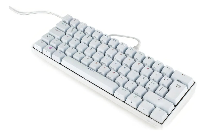 Teclado VSG QWERTY Kailh Brown español latinoamérica color blanco con luz RGB