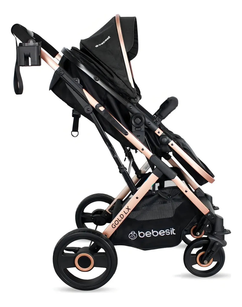 Coche Bebé Moises Gold Lx Bebesit Color Negro