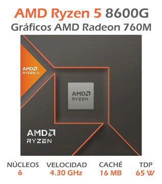 Procesador Amd Ryzen 5 8600g 4.3 Ghz Six Core Socket Am5