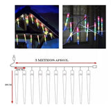 Luz Led Navideña Tubo De 10 Hielos X3 Metros Multicolor
