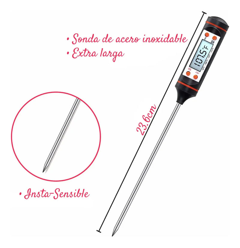 Termómetro Digital De Cocina Punzón Chocolatería