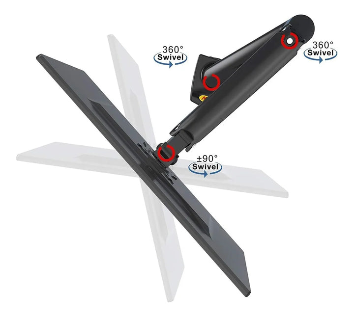 Soporte North Bayou Nb F80 De Mesa Para Tv/monitor Negro