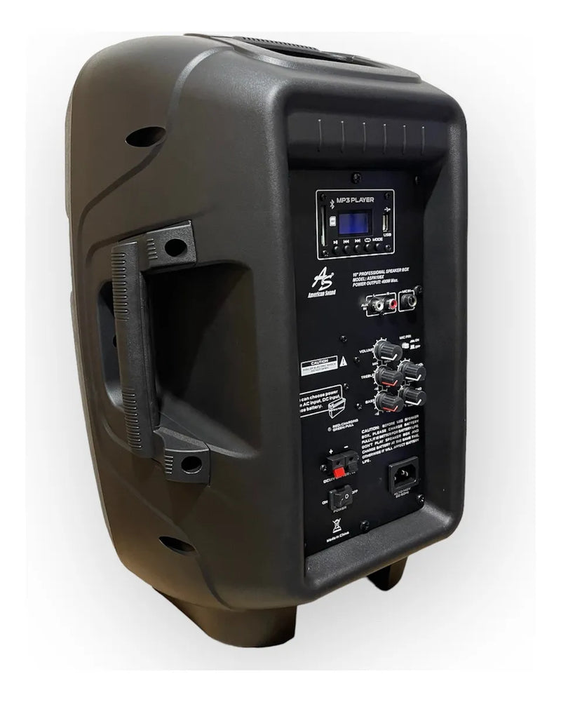 Cabina Activa De 10 Américan Sound Aspa108x Excelente Sonido Negro