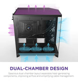 Nzxt H9 Flow (2025) Large Dual-chamber Atx Mid-tower Ai...
