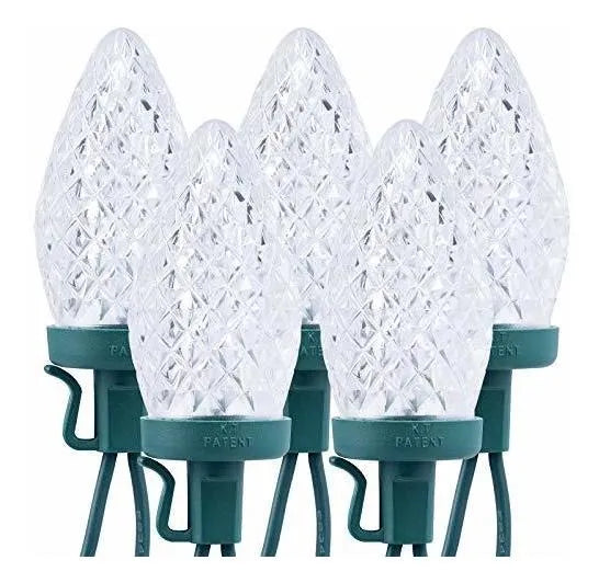 C9 Guirnalda De Luces Led Navideñas, 50 Led, 33 Pies, Luces