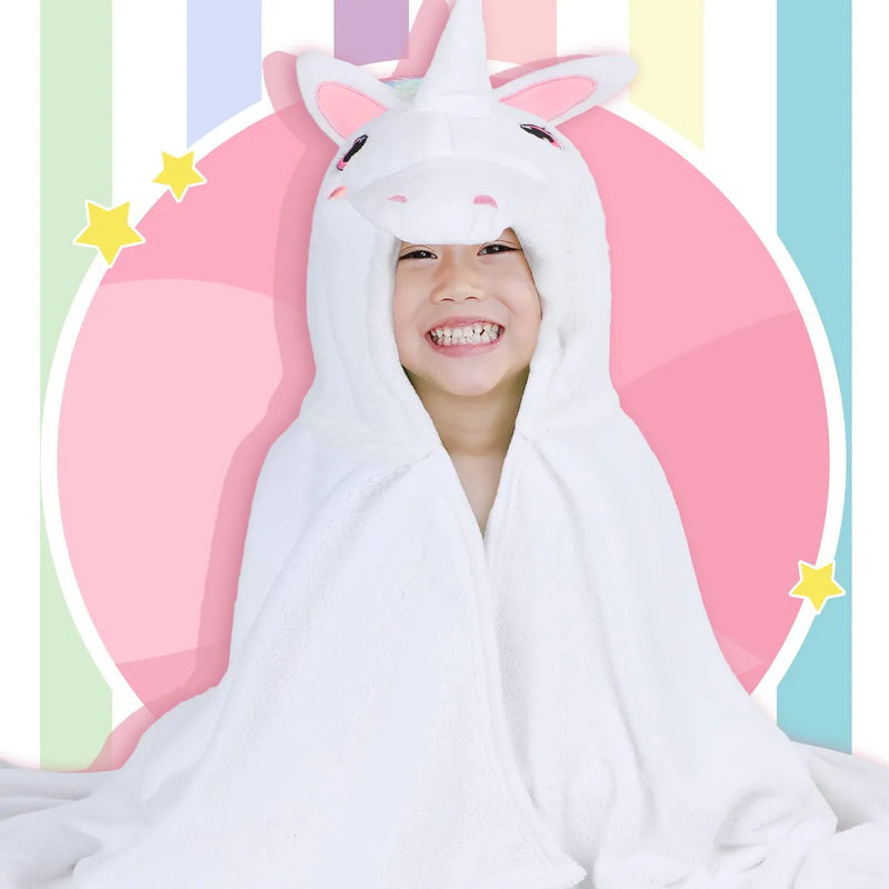 Moukeren Toalla De Bao Con Capucha Con Temtica De Unicornio