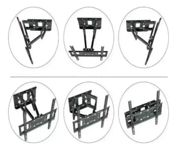 Soporte De Tv Pared Doble Brazo Articulado 32 -70 60 K Negro