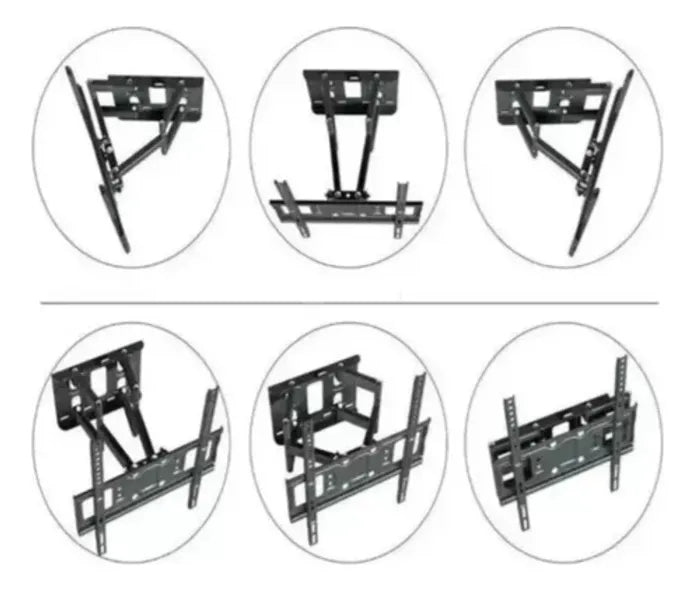 Soporte De Tv Pared Doble Brazo Articulado 32 -70 60 K Negro