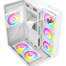 Chasis Gamer Iceberg Crystal Cube S Black 6 Fans Argb Atx Color Blanco