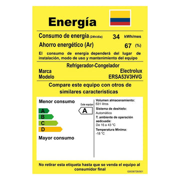 Nevecón Electrolux Inverter No Frost 530l Ersa53v3hvg Silver