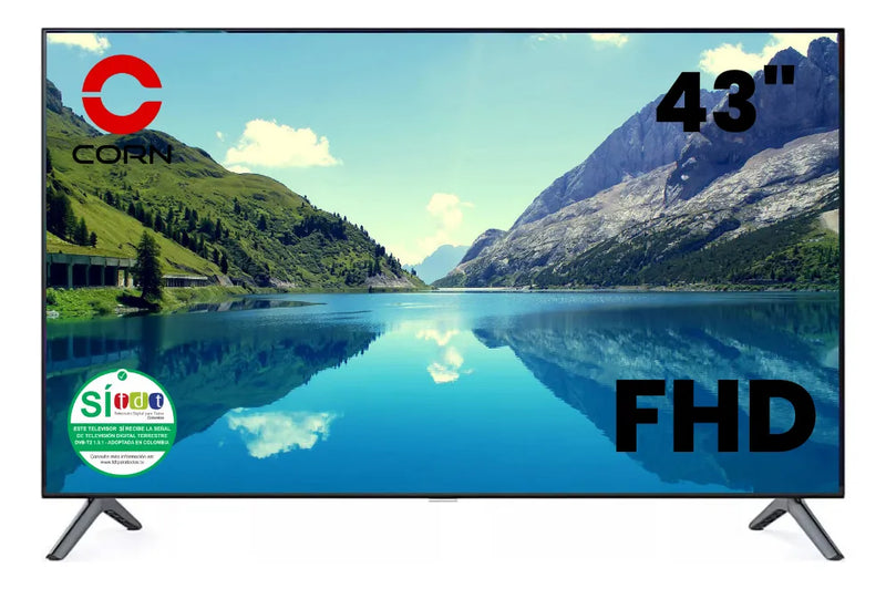 Smart Tv 43 Corn Full Hd Android + Soporte + Control Voz