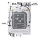 Lavadora Samsung Carga Frontal 20 Kilos Wf20t6000aw Blanca Blanco