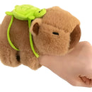 Peluche Capibara Pulsera Brazalete Con Tortuga De 17cm Café