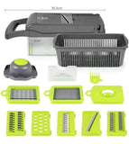 Mandolina Cocina Profesional Cortador Vegetales 14 Piezas Negro