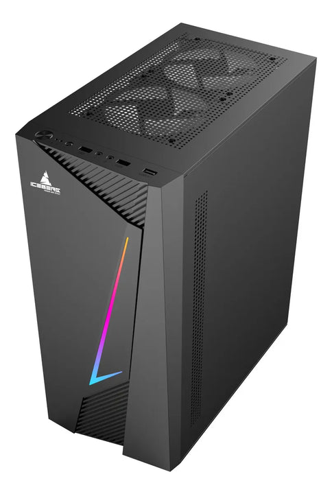 Chasis Gabinete Atx Gamer Iceberg Flux Elite Ventilador Argb