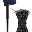Luz Led Solar Con 100 Bombillas Rgb Decorativa Navideña Negro