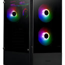 Gabinete Gamdias Talos E3 Argb Cristal Templado Midtower Atx Color Negro