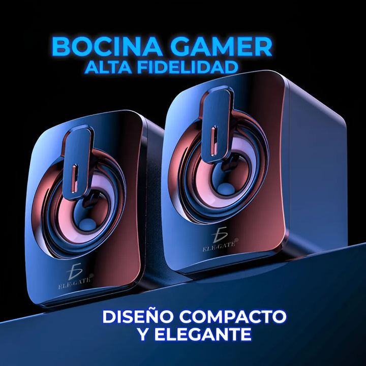 Bocina Para Computadora O Laptop Con Luz Led Rgb