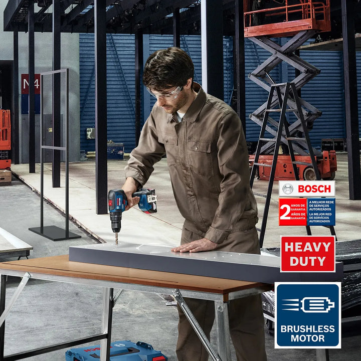 Taladro Percutor Inal ½ Gsb-18v50 Solo Bosch Sin Bat Y Carg Azul Petróleo