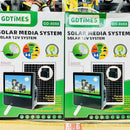 Tv Portatil Con Panel Solar Lamparas Led Bombillos Gd-8088