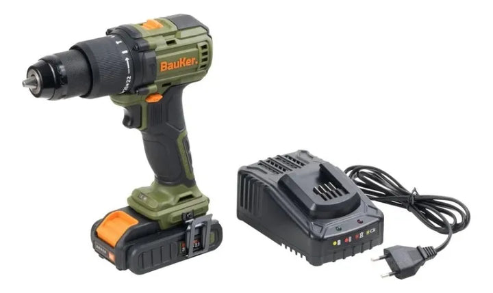 Taladro Percutor 12 Pulgada 20v Brushless 1 Batería Bauker - Verde Musgo - 100
