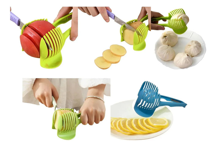 Cortadora De 2 Piezas De Verduras Frutas Azul Y Rosado Papas Azul Claro