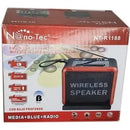 Parlante Bluetooth Recargable Radio Am/fm/sw Usb Auxiliar 88 Negro