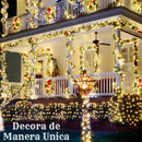 Luz Led Decorativa Luces Navideñas Luces De Navidad Cortina9 Azul