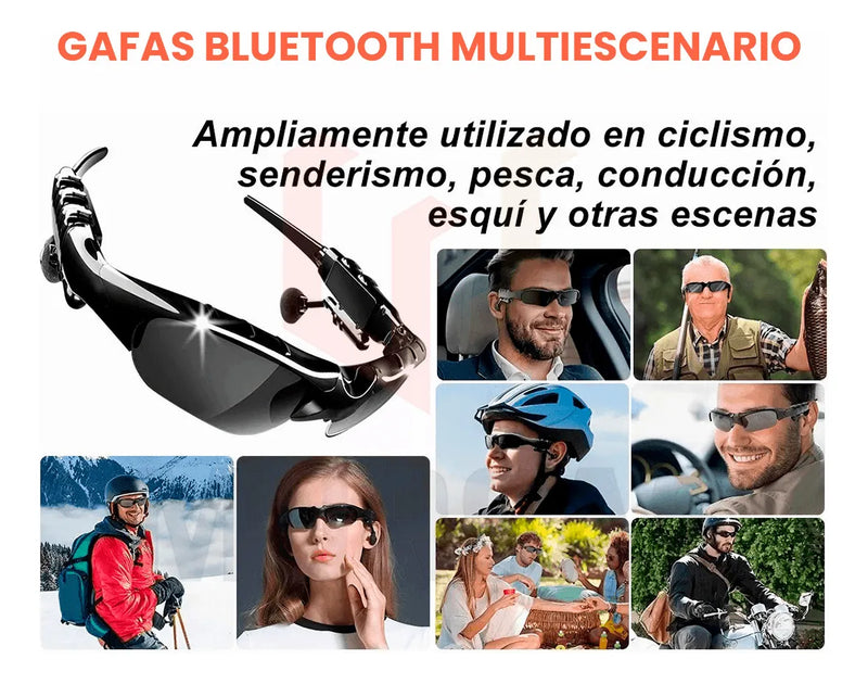 Gafas De Sol Audífonos Mp3 Bluetooth Reducción Ruido Negro