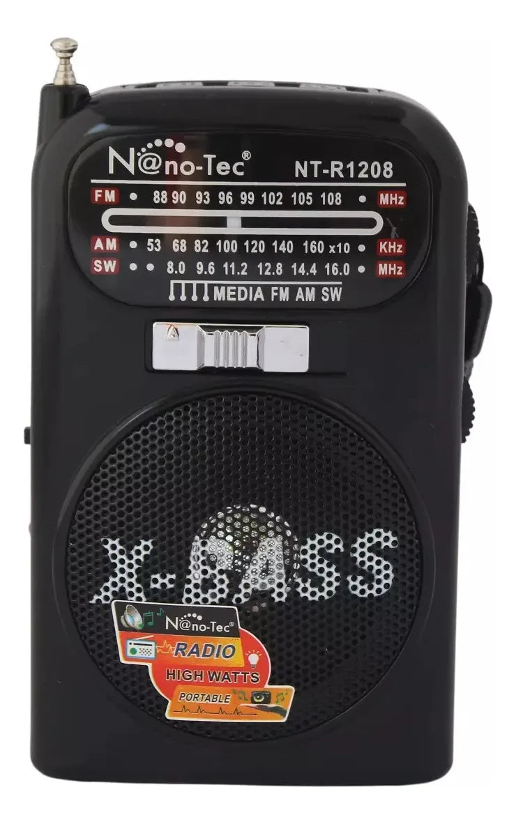 Parlante Bluetooth Antena Radio Batería Recargable Linterna Diseño