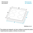 Estufa De Empotrar Vitrocerámica 60 Cm Cuatro Puestos Negro