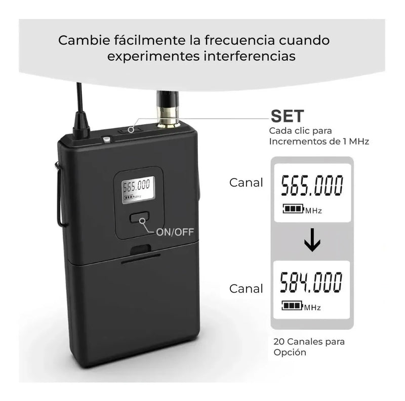 Fifine K037b con micrófono de solapa y auriculares de color negro