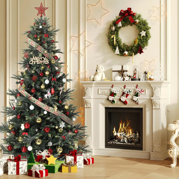 Arbol De Navidad Artificial Preiluminado De 7.5 Pies, Arbole