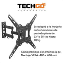 Soporte De Pared Tv/monitor 23''»55''/30kg, Techgo Spb-2206a Negro