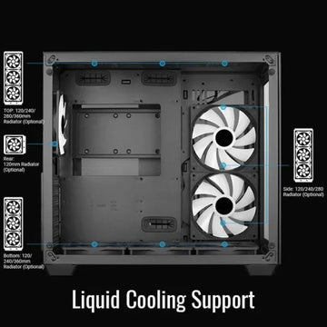 Gabinete Atx Gamer Aerocool Dryft Cubo 6 Ventiladores Argb