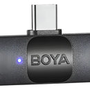 Sistema de micrófono inalámbrico Boya BY-v2 para iOS 2.4G con solapa, negro