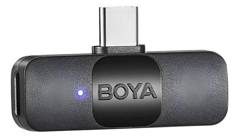 Sistema de micrófono inalámbrico Boya BY-v2 para iOS 2.4G con solapa, negro