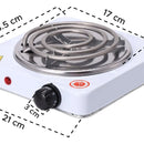 Cocina Electrica Hornilla Estufa Espiral 1 Puesto 1000 W Blanco
