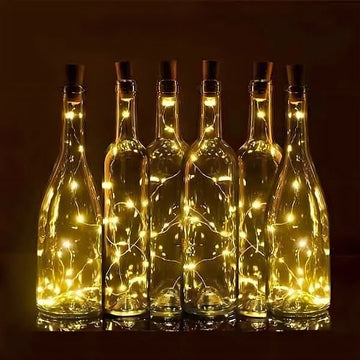 Luces Corcho Hada Alambre Micro Led Boda Deco Blanco Calido