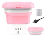 Mini Lavadora Portátil Multifuncional Eléctrica Viajera Rosa