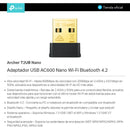 Tp-link Archer T2ub Nano, Adaptador Usb Bluetooth Wifi Ac600