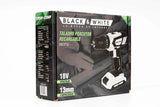 Taladro Percutor Atornillador Recargable 18v 1/2 Black&white Blanco/negro 60hz