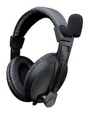 Audifonos Diadema Star Tec 3.5 Mm Negro Con Microfono St-hp-