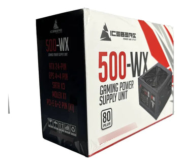 Fuente De Poder Gamer Iceberg 500 Wx Retail Real Blanco