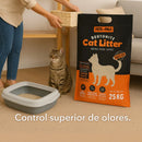 Arena Gatos Premium Control Olor Doble Aroma Talco Bebé 25kg