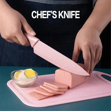 Juego Set Cuchillos Cocina X 6 Piezas Colores