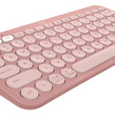 Teclado Logitech QWERTY español color rosado
