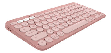 Teclado Logitech QWERTY español color rosado